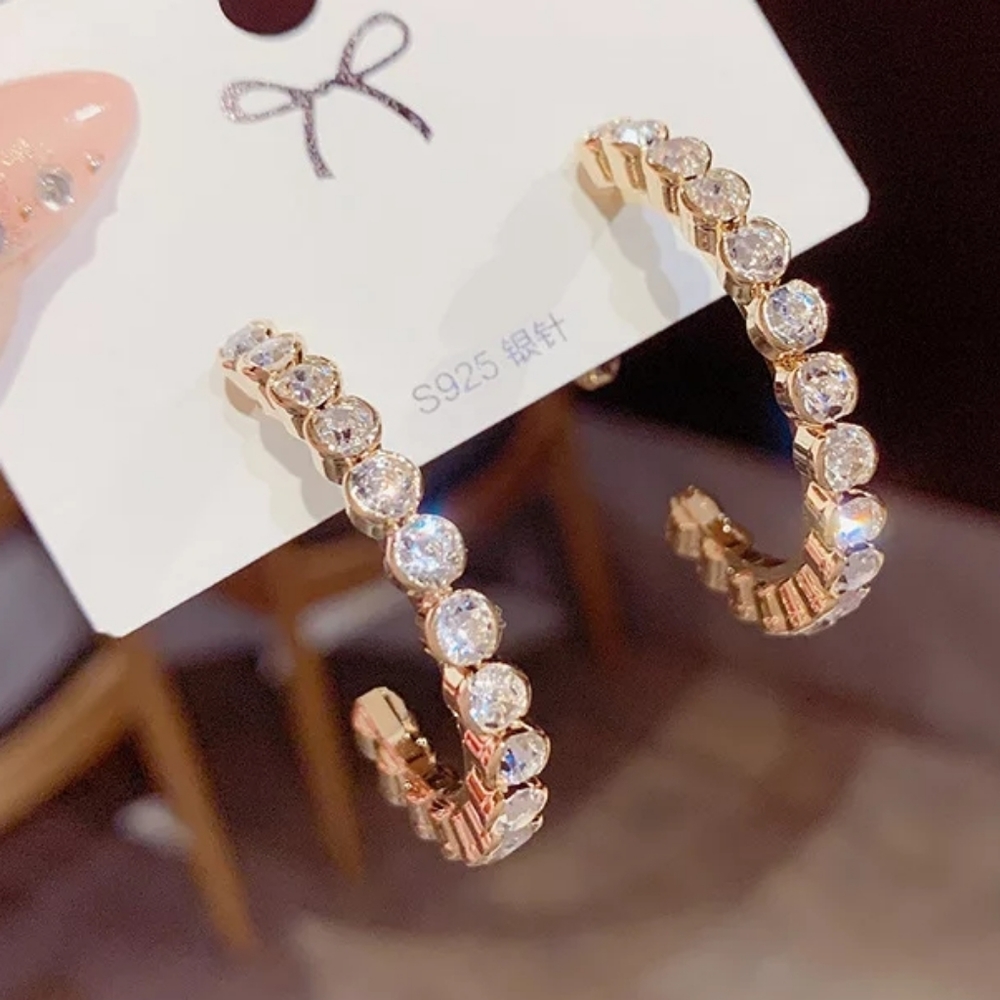 Sparkling Hoop Earrings